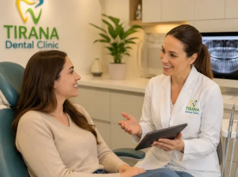 Patient consultation at Tirana Dental Clinic