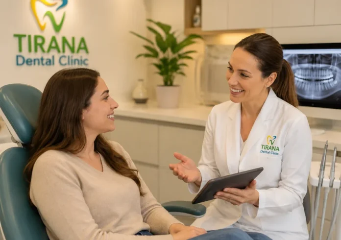Patient consultation at Tirana Dental Clinic