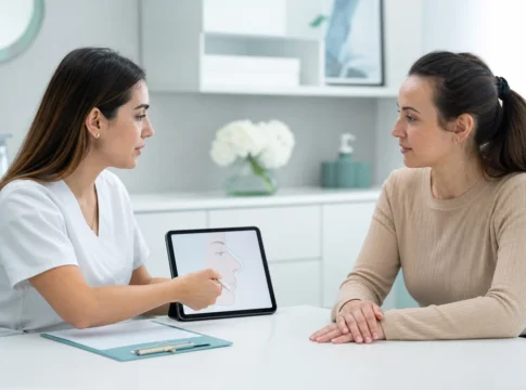 Rhinoplasty consultation and surgical planning discussion