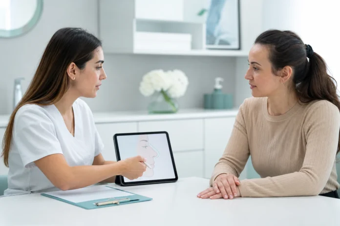 Rhinoplasty consultation and surgical planning discussion